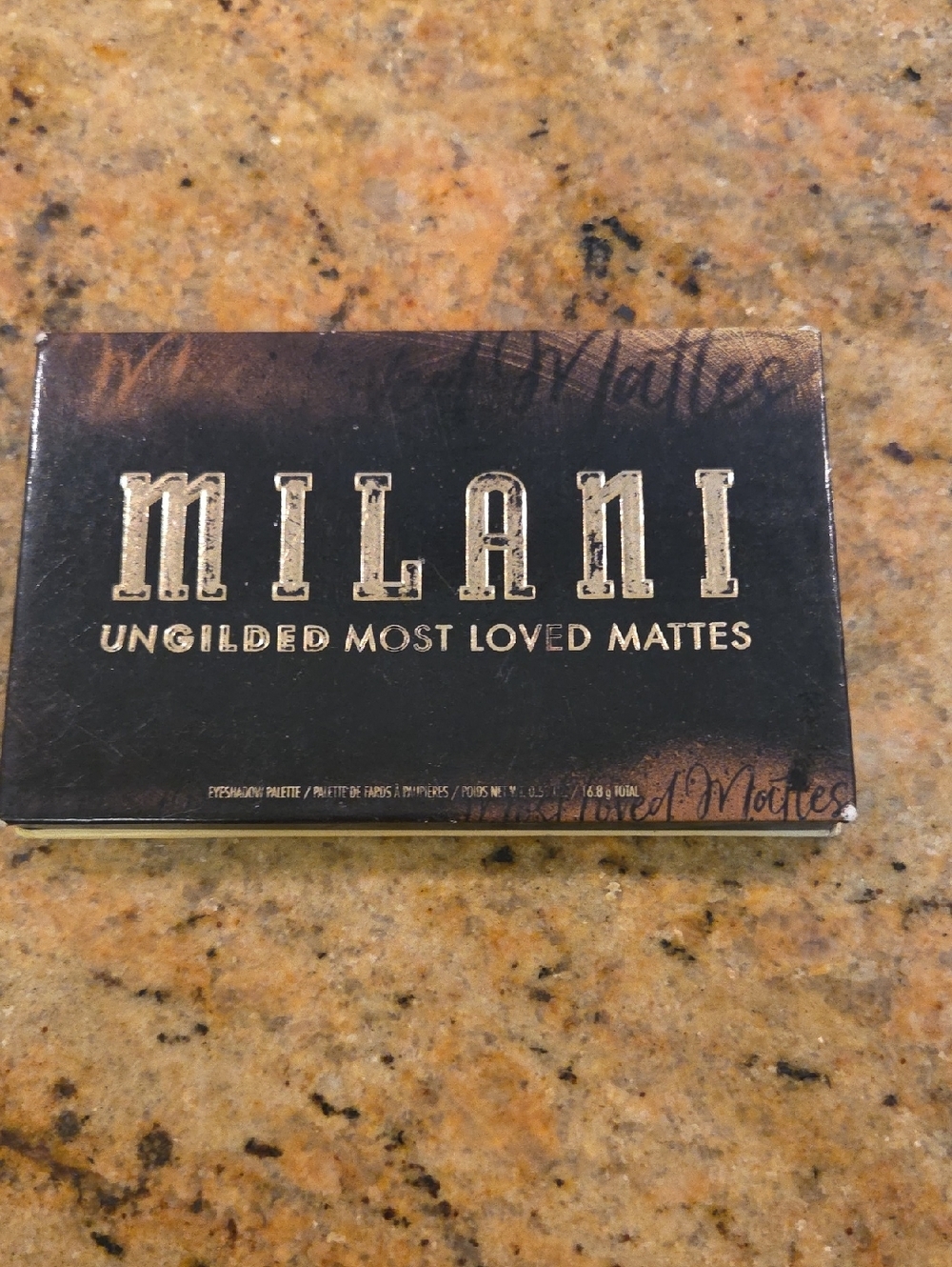 Milani Ungilded Most Loved Mattes Eyeshadow Palette - Black and Gold Lettering